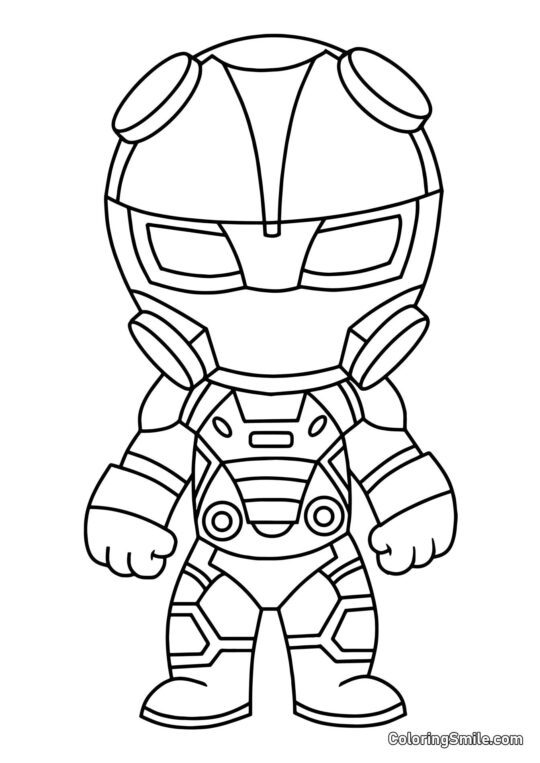 Fortnite Chibi Carbide - Página para Colorear