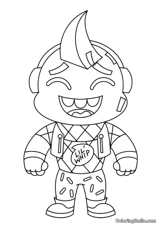 Fortnite Chibi Cuerno - Página para Colorear
