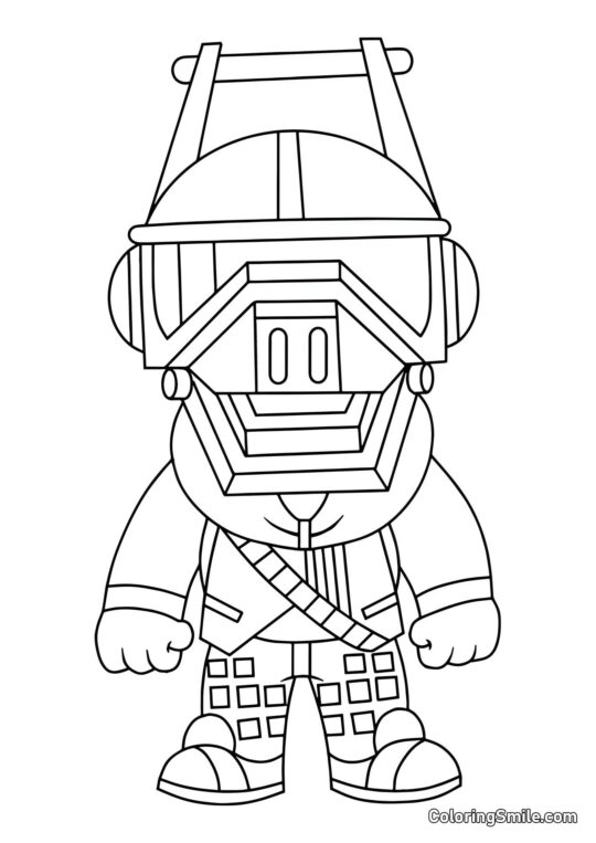Fortnite Chibi Em C. Llama - Página para Colorear