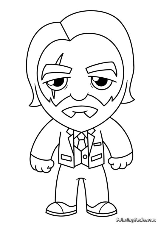 Fortnite Chibi Segador de Almas - Página para Colorear