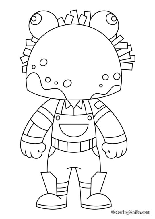 Fortnite Chibi Taco - Página para Colorear