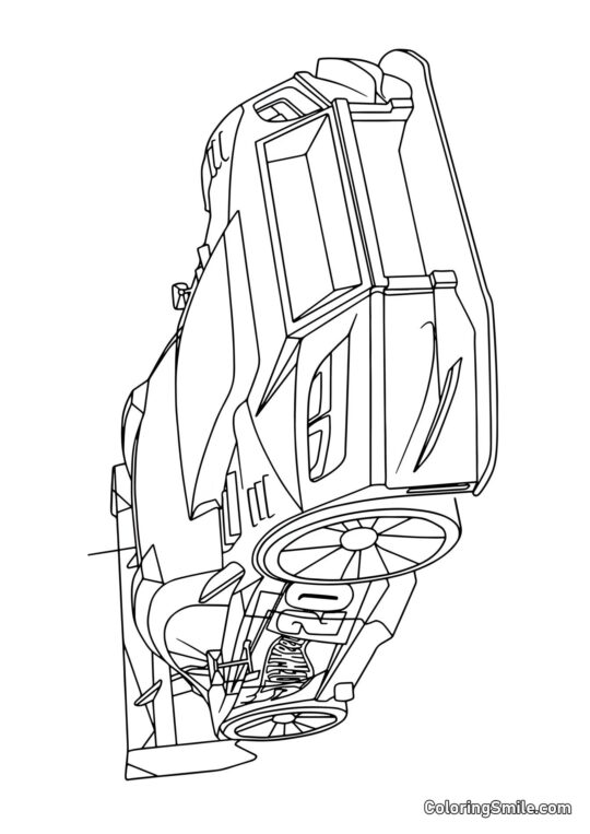 Coche Deportivo Hot Wheels - Página para Colorear