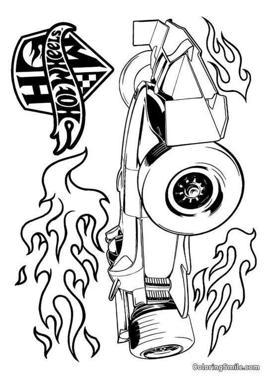 Formula 1 Hot Wheels - Página para Colorear