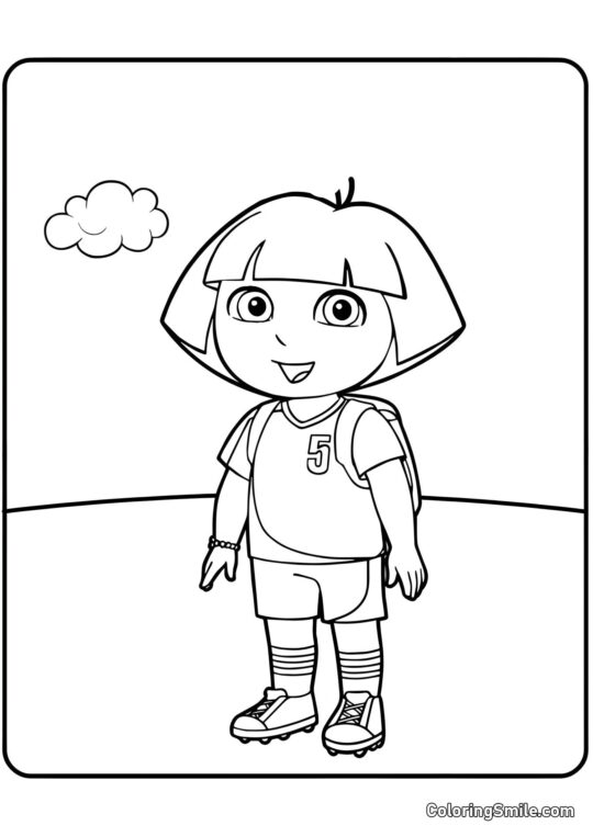 Dora la Exploradora curiosa - Página para Colorear