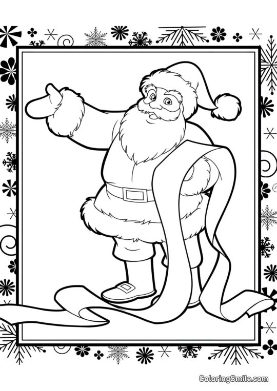 Santa Claus de Dora la Exploradora - Página para Colorear
