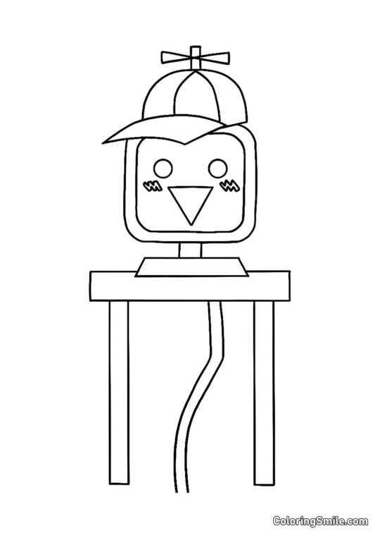 Sprunk Señor Computadora Alegre - Página para Colorear