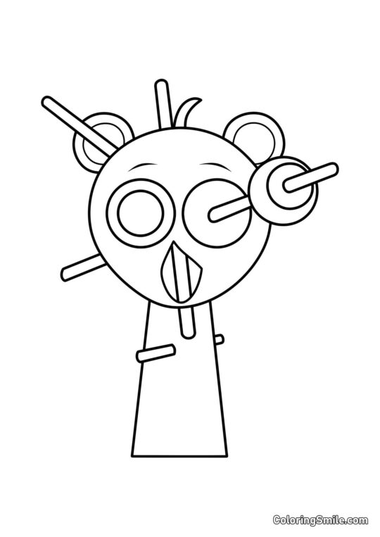 Horror Sprunk Sky - Página para Colorear