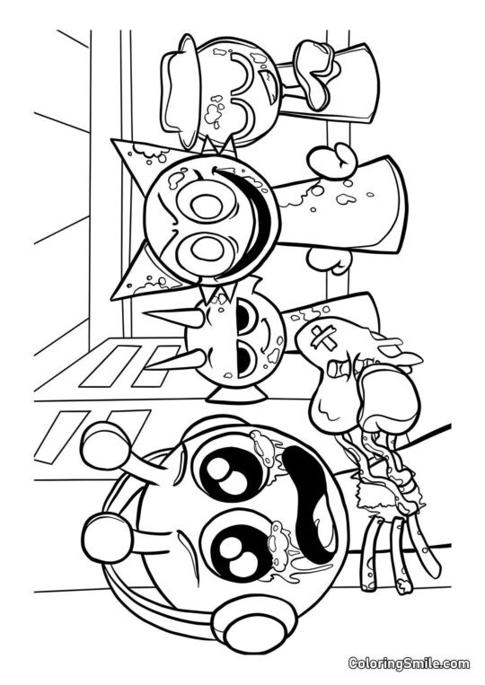 Sprunki en Modo Horror - Página para Colorear