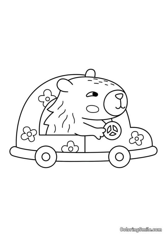 Capibara Pacifista Capibara Pacifista - Página para Colorear