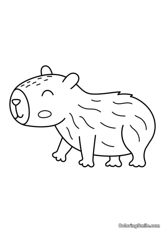 Capibara para Niños Capibara para Niños - Página para Colorear