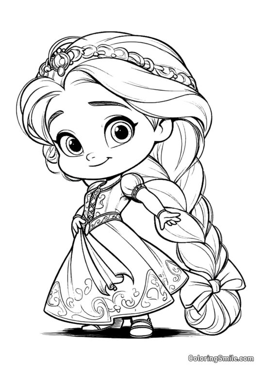 Linda Rapunzel Linda Rapunzel - Página para Colorear