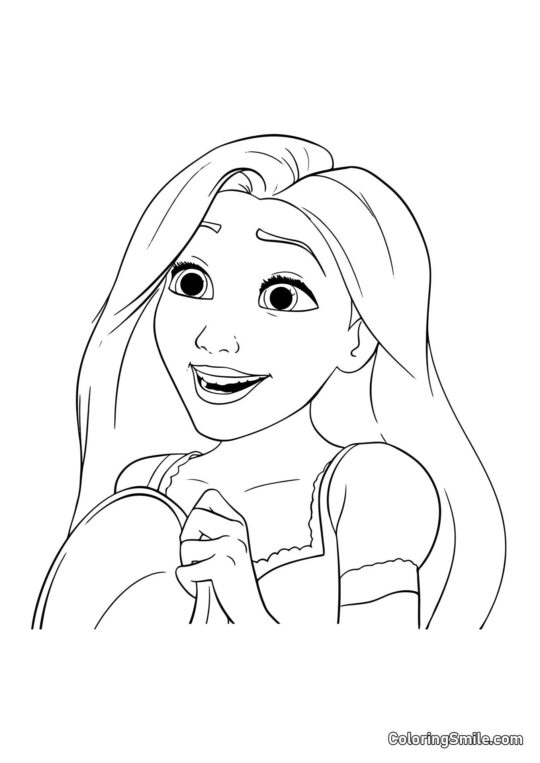 Rapunzel Aprende Grandes Noticias Rapunzel Aprende Grandes Noticias - Página para Colorear