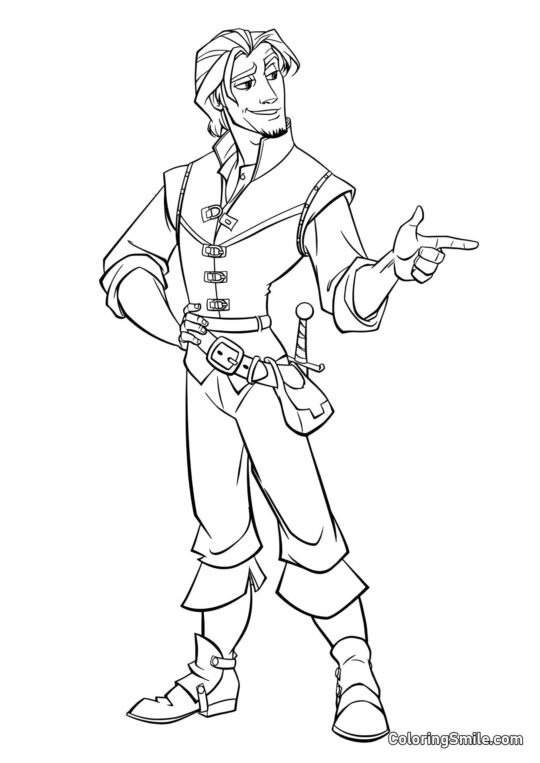 Flynn de la Película Rapunzel Flynn de la Película Rapunzel - Página para Colorear