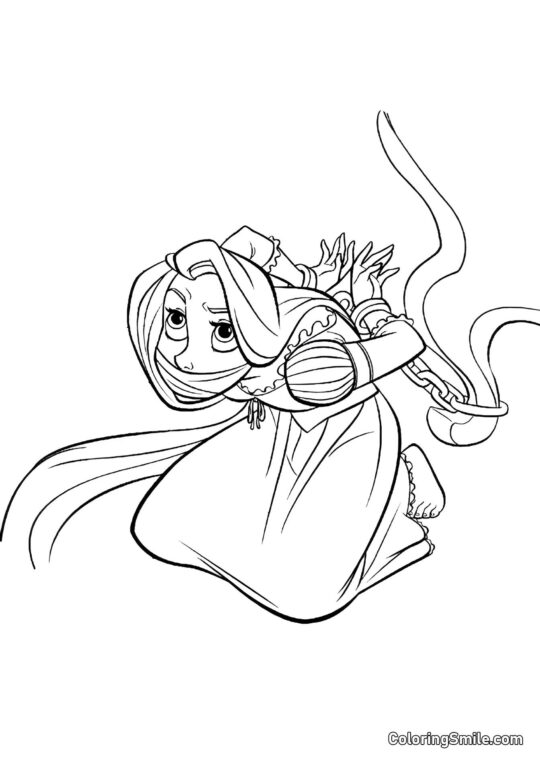 Rapunzel Atada Rapunzel Atada - Página para Colorear