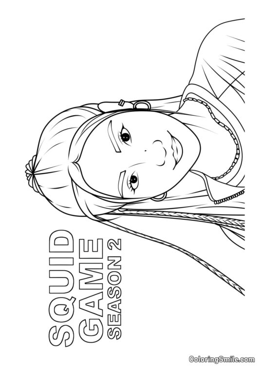 Kang Mi Na de Squid Game 2 - Página para Colorear
