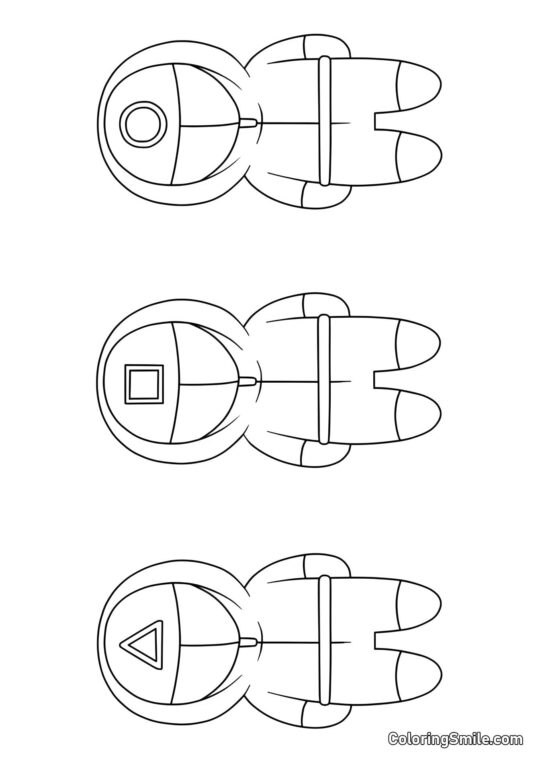 Seguridad de Squid Game - Página para Colorear