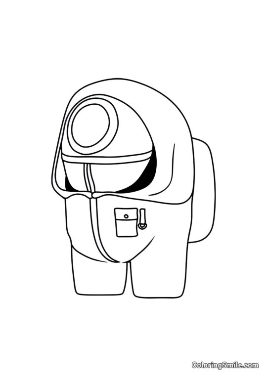 Among Us en Estilo Squid Game - Página para Colorear