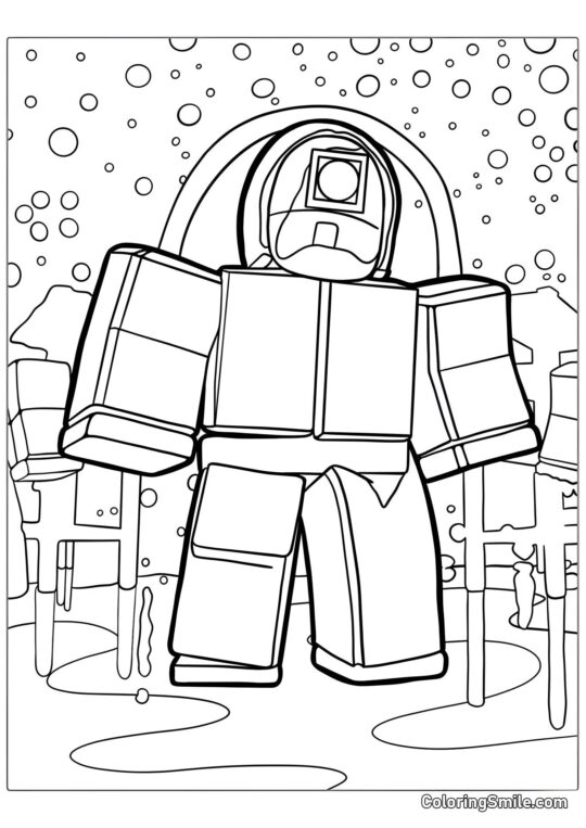 Squid Game en Roblox - Página para Colorear