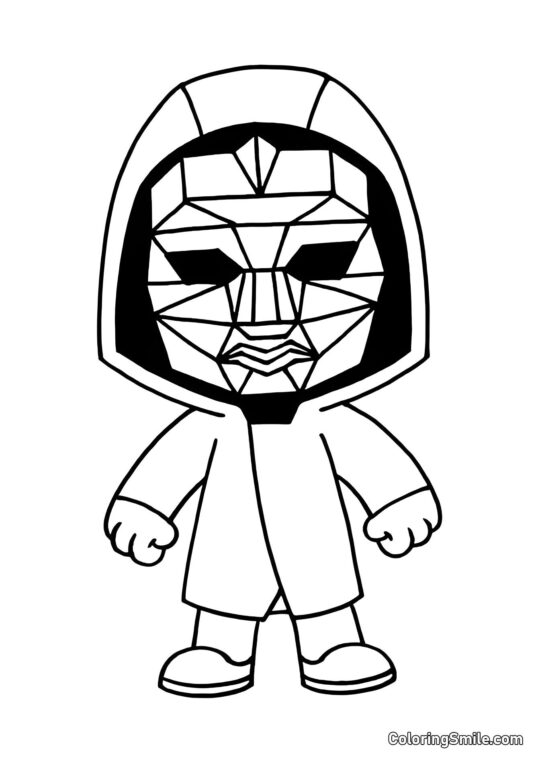 Jefe Chibi de Squid Game - Página para Colorear
