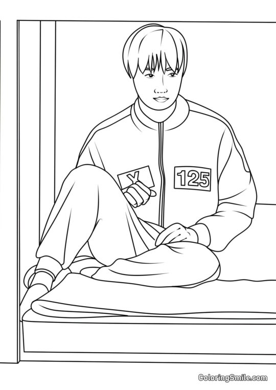 Jugador 125 de Squid Game 2 - Página para Colorear