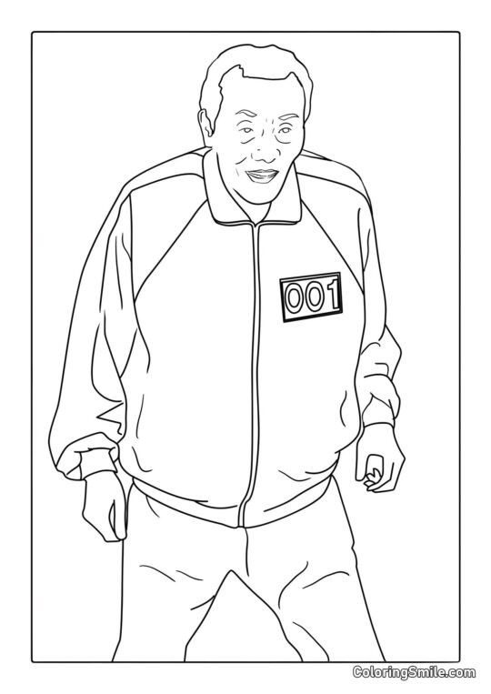 Jugador 001 de Squid Game - Página para Colorear