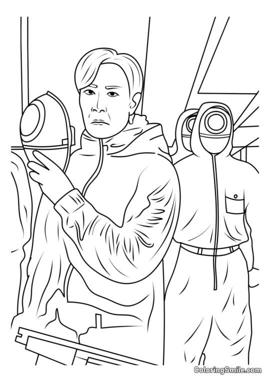 Son Gi-Hun de Squid Game 2 - Página para Colorear