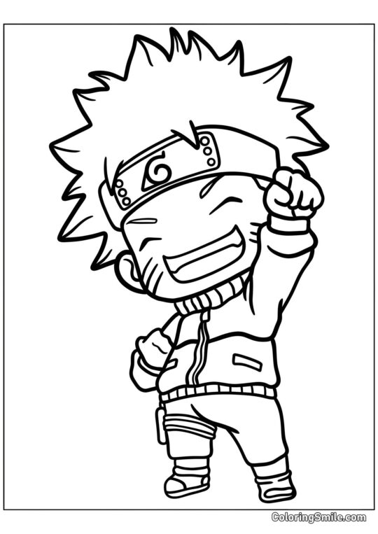Chibi Naruto - Página para Colorear