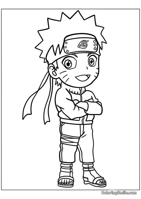 Kawaii Naruto - Página para Colorear