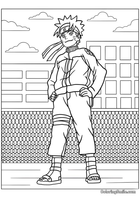 Joven Naruto - Página para Colorear