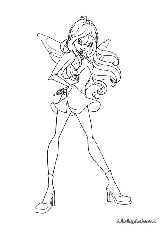 El Nuevo Atuendo de Bloom El Nuevo Atuendo de Bloom - Página para Colorear