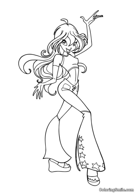 Bloom en Sus Jeans Favoritos Bloom en Sus Jeans Favoritos - Página para Colorear