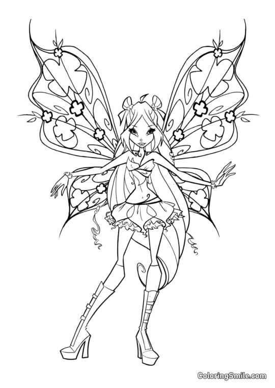 La Hermosa Hada Flora La Hermosa Hada Flora - Página para Colorear