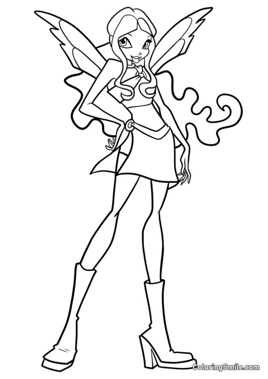 Layla Se Está Preparando para una Fiesta Layla Se Está Preparando para una Fiesta - Página para Colorear