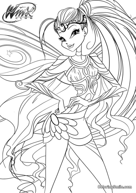 Winx Stella Bloomix Winx Stella Bloomix - Página para Colorear