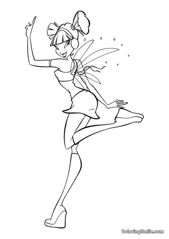 Musa Winx Musa Winx - Página para Colorear