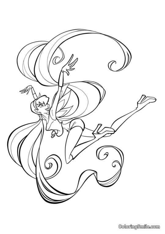 Stella – La Hechicera Stella – La Hechicera - Página para Colorear