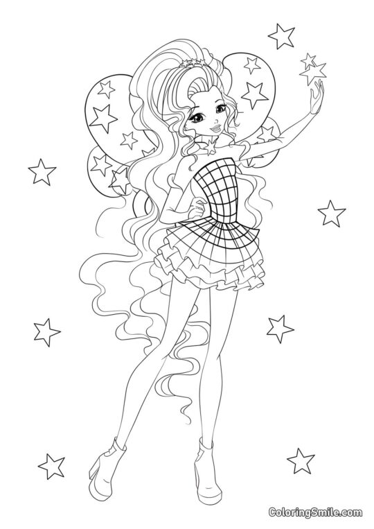 Winx Layla Cosmix Winx Layla Cosmix - Página para Colorear