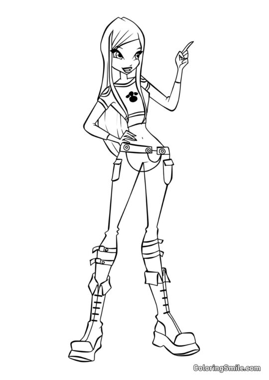 Hada Animal Roxy Hada Animal Roxy - Página para Colorear