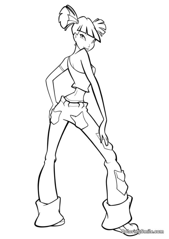 Musa en Todo Su Esplendor Musa en Todo Su Esplendor - Página para Colorear