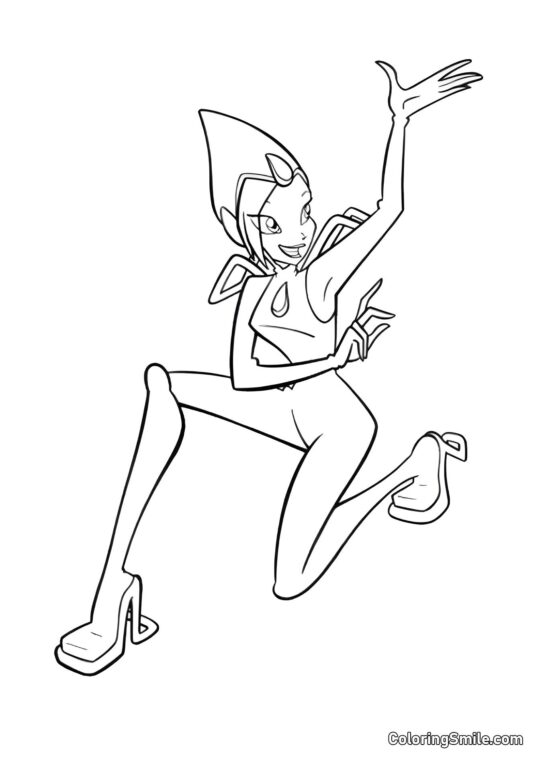 Feliz Tecna Feliz Tecna - Página para Colorear