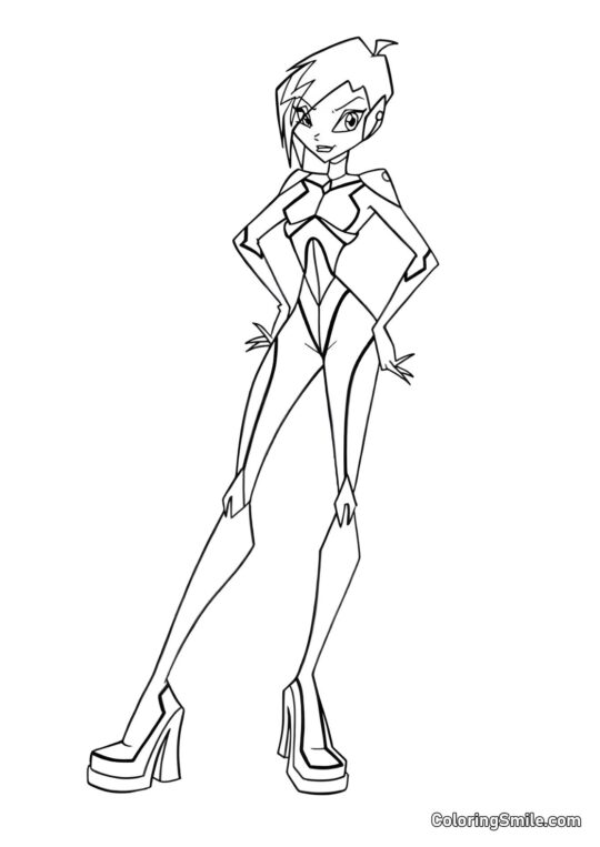 Tecna en Disfraz Tecna en Disfraz - Página para Colorear