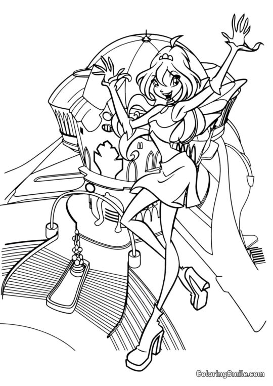 Bloom en Alfea Bloom en Alfea - Página para Colorear