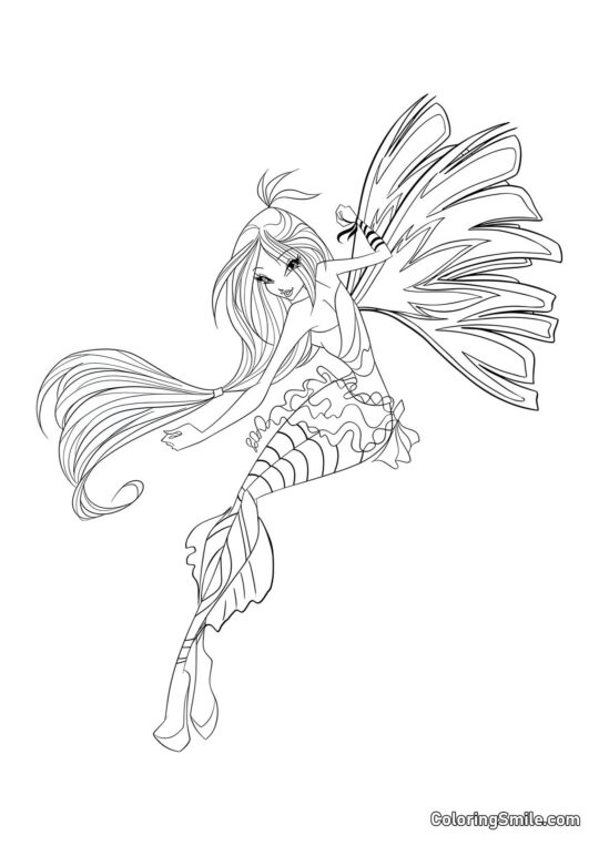 Winx Flora Sirenix Winx Flora Sirenix - Página para Colorear