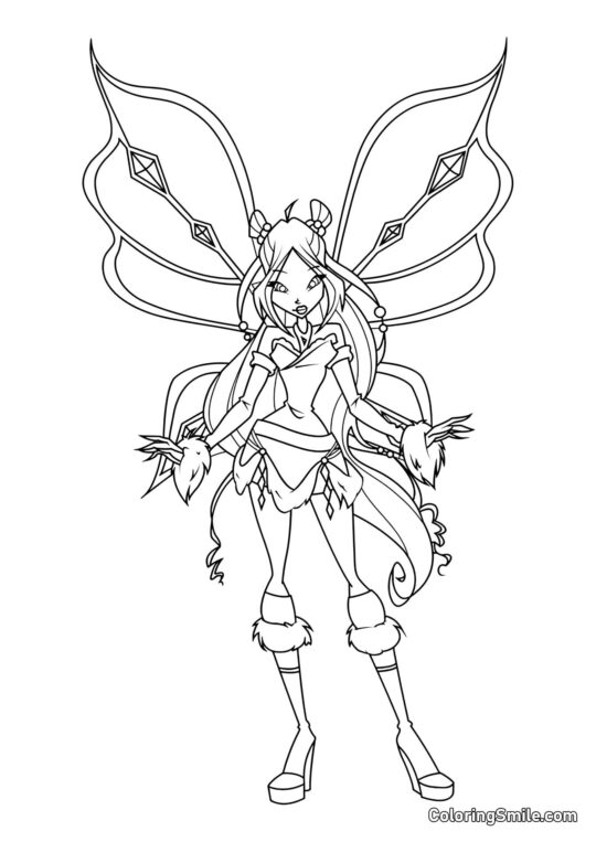 Winx Flora Lovix Winx Flora Lovix - Página para Colorear