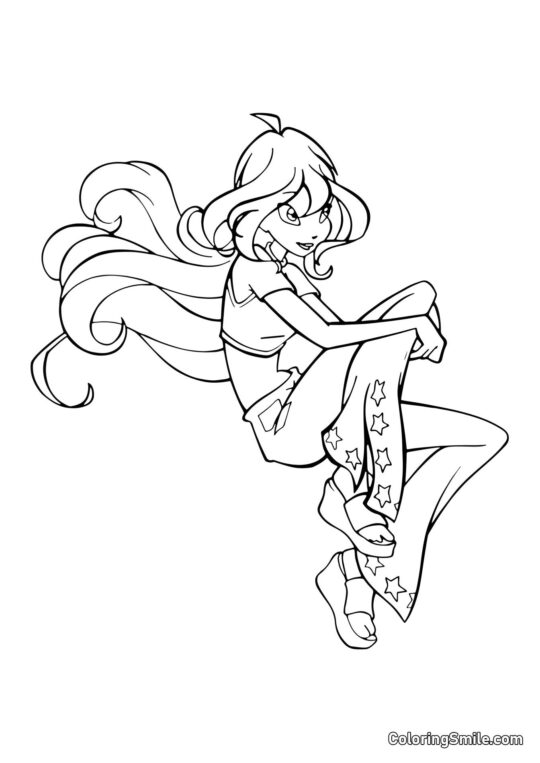 Bloom en Contemplación Bloom en Contemplación - Página para Colorear