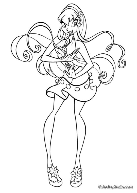 El Atuendo de Stella El Atuendo de Stella - Página para Colorear