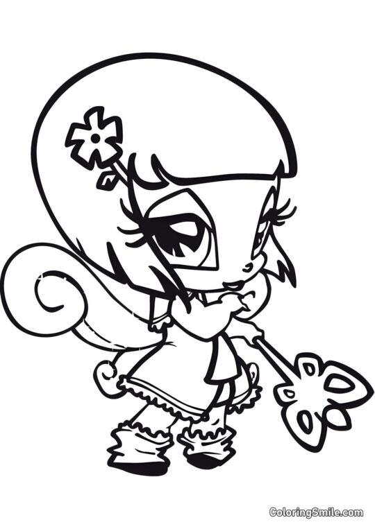 Pequeña Hada Lockette Pequeña Hada Lockette - Página para Colorear