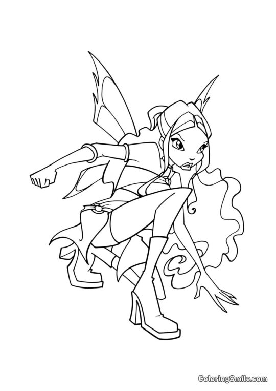 Layla Lista para Luchar Layla Lista para Luchar - Página para Colorear