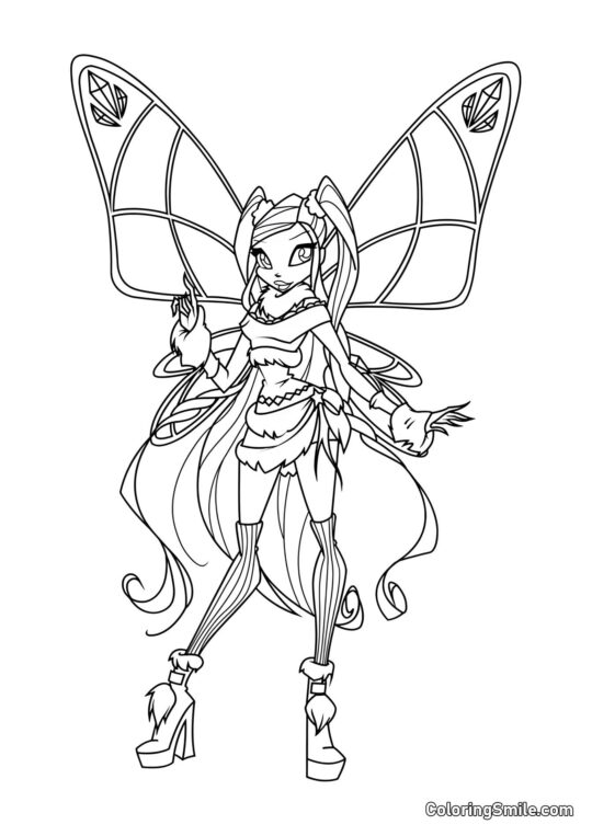 Winx Stella Lovix Winx Stella Lovix - Página para Colorear