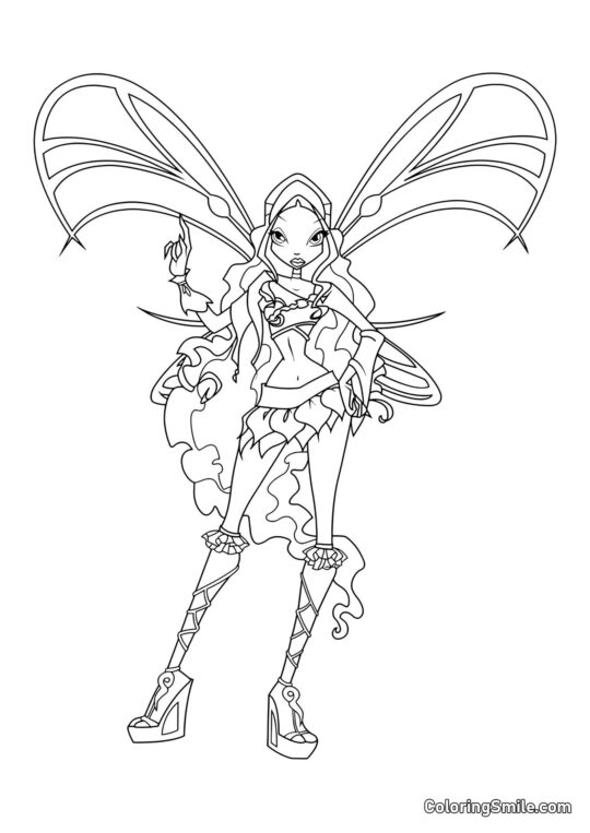 Layla Sophix de Largo Completo Layla Sophix de Largo Completo - Página para Colorear